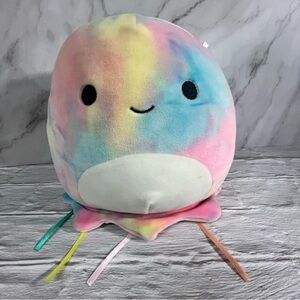 Janet The Jellyfish Pastel Rainbow Tie-dye Squishmallow Soft Squishy Plush